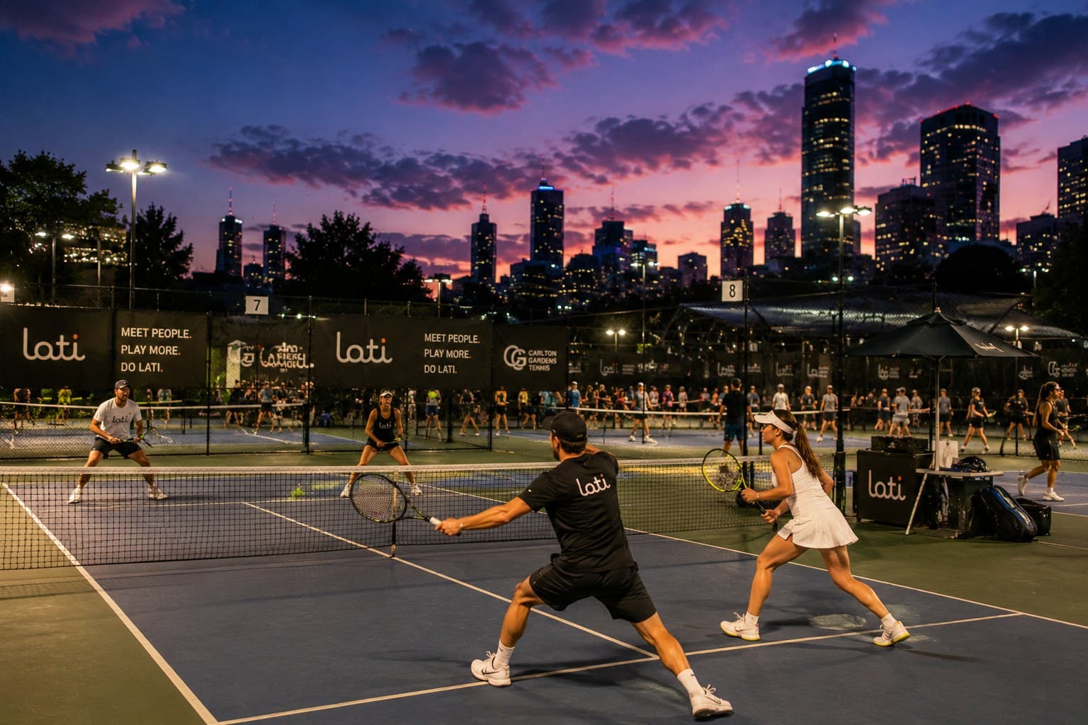 Tennis at a Lati game in Melbourne